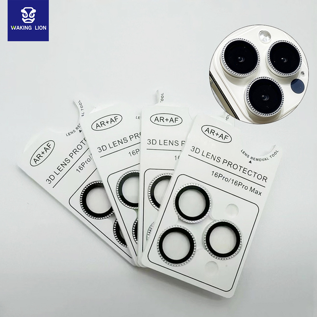 Flash Diamond Camera Lens Protector Tempered for iPhone 17Air 13 15 16 Pro Max 16 Plus 14 Pro 15 Pro Glass Protective Film