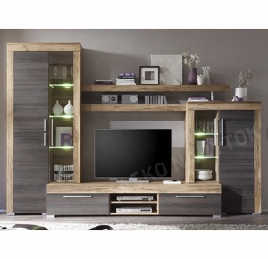 Modern Designs Wooden TV Cabinet Tv Stand Furniture for Hotel with drawer and glass panel