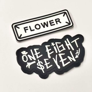 Hp-khuyến mãi tùy chỉnh PVC vá Logo <span class=keywords><strong>Velcro</strong></span> trở lại Đạo Đức các bản vá lỗi mỏng màu xanh dòng vá cho túi bánh răng chiến thuật - Product Image 4