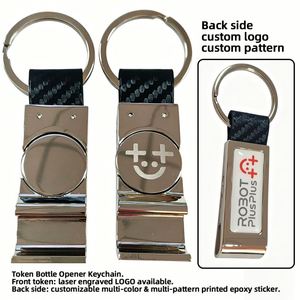 Custom High Quality Trolley Coin Keychain Holder Bottle Opener - Product Image 4