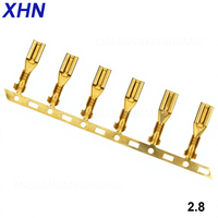 Konektor Kuningan Berpegas 2.8mm Langsung dari Pabrik, Terminal Strip Horizontal Tipe Lurus 110, Terminal Sekring Tekan Dingin