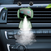 Diffuseur d'arômes intelligent automatique pour voiture, design robot, rechargeable par USB, écologique, humidificateur électrique