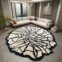 Tapis de maison fait à la main en 3D de conception personnalisée simplifiée moderne tapis touffeté en laine pour le salon pile coupée pour la chambre à coucher