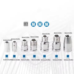 Adaptateur universel de douille à cliquet 1/4 1/2 adaptateur d'embout hexagonal en acier pour convertisseur de douille à impact multi-outils électronique grand public - Product Image 5