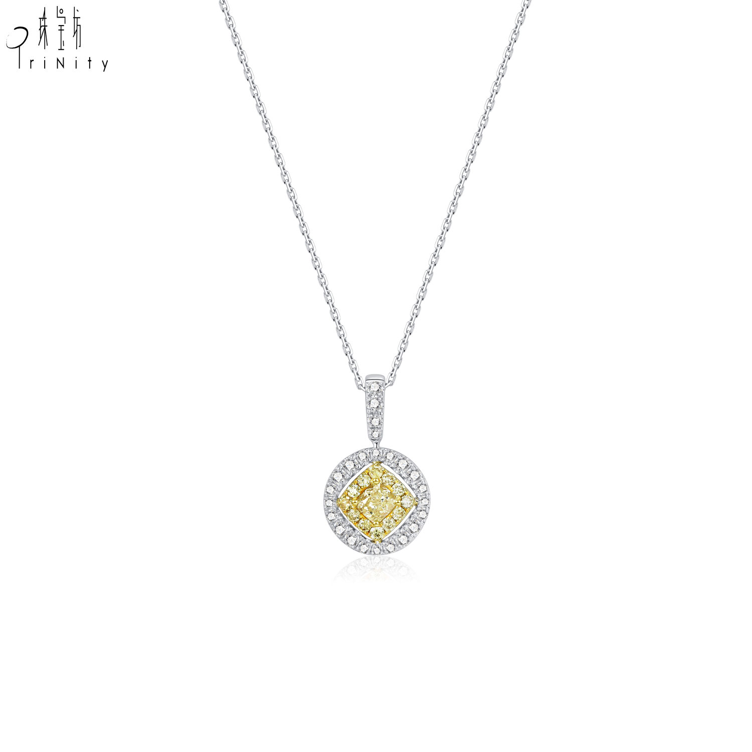 18K White Yellow Gold