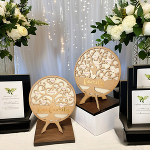 Libro <span class=keywords><strong>de</strong></span> firmas creativo <span class=keywords><strong>de</strong></span> madera contrachapada para bodas, decoración única para el registro <span class=keywords><strong>de</strong></span> <span class=keywords><strong>invitados</strong></span>, ecológico, personalizable, 34x14cm, 282g, <span class=keywords><strong>lista</strong></span> <span class=keywords><strong>de</strong></span> <span class=keywords><strong>invitados</strong></span> <span class=keywords><strong>de</strong></span> boda - Product Image 1
