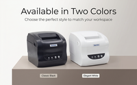 Imprimante thermique de codes-barres et QR Xprinter XP-365B, imprimante de reçus et d'étiquettes 80 mm WiFi + BT, adaptée aux magasins de détail et aux entrepôts