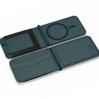 MF78 Air -Tag Find My Purse Portefeuille magnétique en cuir PU avec traqueur RFID Porte-cartes de crédit anti-perte Détecteur de portefeuille en cuir