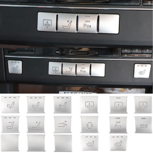 Autocollants de boutons de fonction intérieurs de voiture en acrylique, pour la décoration de la console centrale de Mercedes Benz W204 W212 GLK300 - Product Image 1