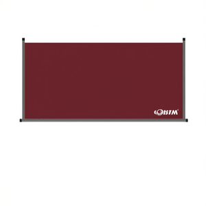 Auvent latéral rétractable rouge Btm pour terrasse, 23,6 x 118,1 pouces, cadre en aluminium, commande manuelle, protection solaire extérieure - Product Image 1