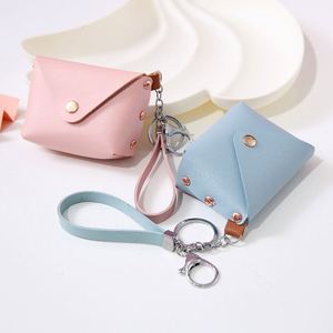 Wholesale Korean-style Creative Trendy Personalized Keychain Bag PU Leather Open Closure Wrist Strap Coin Purse Storage <b>Pouch</b> - Product Image 3