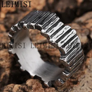 Polished Vintage Mens Stainless Steel Special Pattern Silver Dark Light Punk Biker Jewelry Joint Band Rings