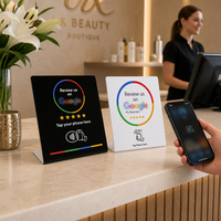 Nouvelle carte intelligente programmable RFID NFC Google Review Newbega KPD008-2/KPD008-3, puce NTAG215 13,56 MHz, réinscriptible, étanche, pour réseaux sociaux