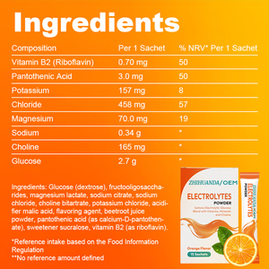 Multivitaminici minerali elettroliti in polvere bustine di idratazione adulti senza zucchero sovralimentato reidratazione quotidiana elettrolita uso quotidiano - Product Image 3