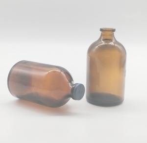 Flacons d'injection moulés de 100 ml en verre ambré transparent de haute qualité pour antibiotiques - Product Image 5