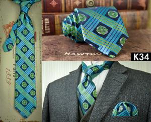 Cravate en soie 100% pour homme, largeur 9 cm, pochette à mouchoirs <span class=keywords><strong>vintage</strong></span> à fleurs, cadeau pour mariage, MC, événements formels et cadeaux - Product Image 4