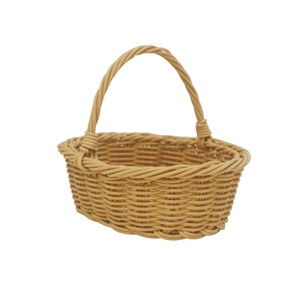 Cesta pequeña para guardar juguetes para niños, organizador portátil redondo de color albaricoque, 20x16x7cm, para juegos de simulación - Product Image 3
