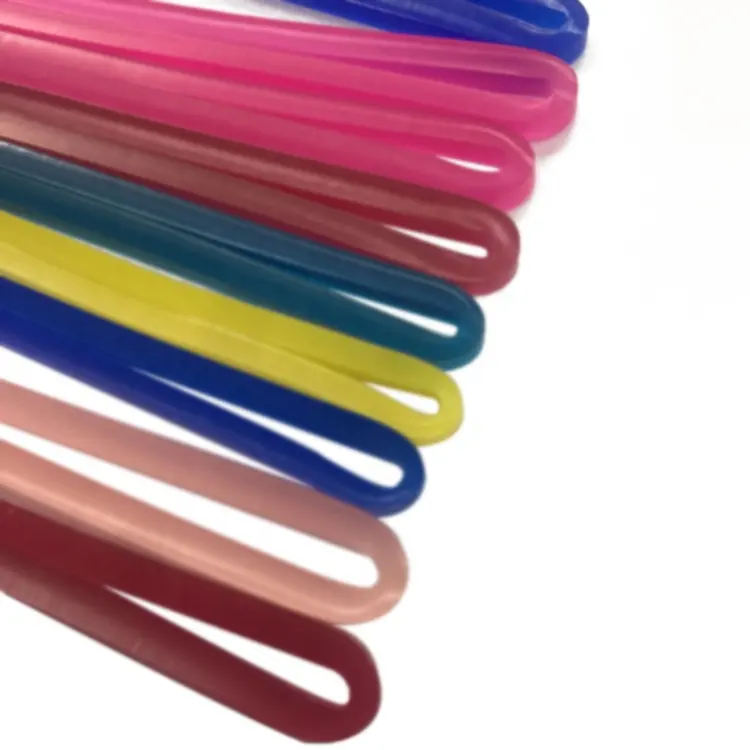 Free sample colorful clear plastic pvc luggage tag loops plastic luggage tag loop