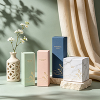 Boîte personnalisée haut de gamme pour crème hydratante avec estampage à chaud, production en 72h, emballage biodégradable en carton blanc pour sérum