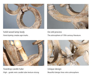 En bois fonte faire vieux larme bougie Tube salon étude chambre salle <span class=keywords><strong>à</strong></span> manger en bois <span class=keywords><strong>cage</strong></span> <span class=keywords><strong>à</strong></span> <span class=keywords><strong>oiseaux</strong></span> rustique lampe suspendue - Product Image 5