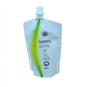 Pochettes d'emballage portable blanc lait PET 250ml imprimées sur mesure sacs à bec anti-fuite de qualité alimentaire pour détergent et boisson - Product Image 1