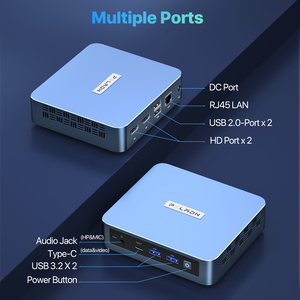 พีซีขนาดเล็กพกพา Ultra Low Power Twin Lake N97 DDR4 16GB 1TB SSD พร้อม Wifi 5.0 BT4.2 สำหรับ Windows 11 - Product Image 2