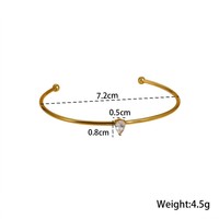 Joyería de Moda 2026, Brazalete Abierto Delgado de Cobre Chapado en Oro de 18K con Circonita, Elegante para Mujer, Uso Diario, Citas, Fiestas, Regalo
