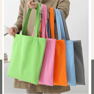 Bán buôn Chất lượng cao màu sắc khác nhau Túi vải tùy chỉnh in quảng cáo 100% bông Vải Tote mua sắm túi - Product Image 3