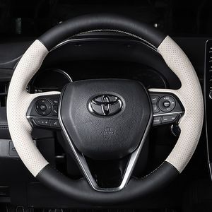 Housse de couture à main de direction de voiture spéciale en cuir noir pour Toyota Camry, pour MG, pour <span class=keywords><strong>Honda</strong></span> <span class=keywords><strong>Civic</strong></span> - Product Image 4