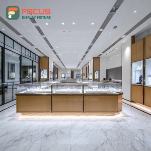 Custom Jewelry Store Display System Wood <b>Frame</b> Brand Store Showcase Cabinet - Product Image 6