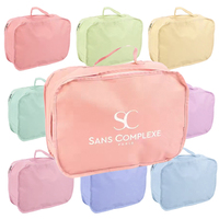 Vente chaude Moderne Portable Voyage Cosmétique Cas Sac Étanche Oxford Tissu Finition Sac De Rangement