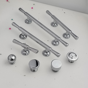 EC 8858 고급 주방 캐비닛 및 욕실 서랍 T 바 황동 크롬 손잡이 손잡이 손잡이 - Product Image 1