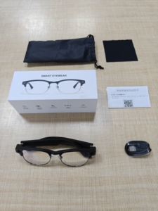 Lunettes intelligentes IA demi-cerclées avec caméra 800W pixels, prise en charge de la traduction, photographie HD, appels sans fil stables, <span class=keywords><strong>chat</strong></span> IA avec grand modèle - Product Image 3