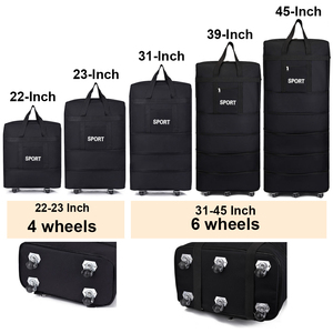 Valigia Espandibile e Pieghevole con Ruote Universali, Borsa da Viaggio con Rotelle per Uomo e Donna, Grande Capacità, Leggera - Product Image 2