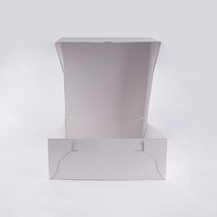 Lot de stock – Boîte à gâteau en carton ondulé blanc, écologique, jetable, de qualité alimentaire, recyclé, pour emballage cadeau d'anniversaire et pâtisserie