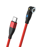 Greenport kabel Data USB pengisian cepat, kabel Data USB pengisian cepat 5V3A dengan 3 kepala berbeda dan pelindung kepang jaket TPE bengkok 540 derajat