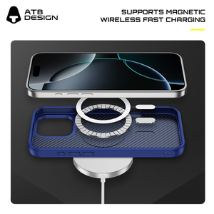ATB pour iphone 17 Pro Max étui nouveau 2025 magnétique antichoc en Fiber de carbone Texture coque de téléphone - Product Image 5