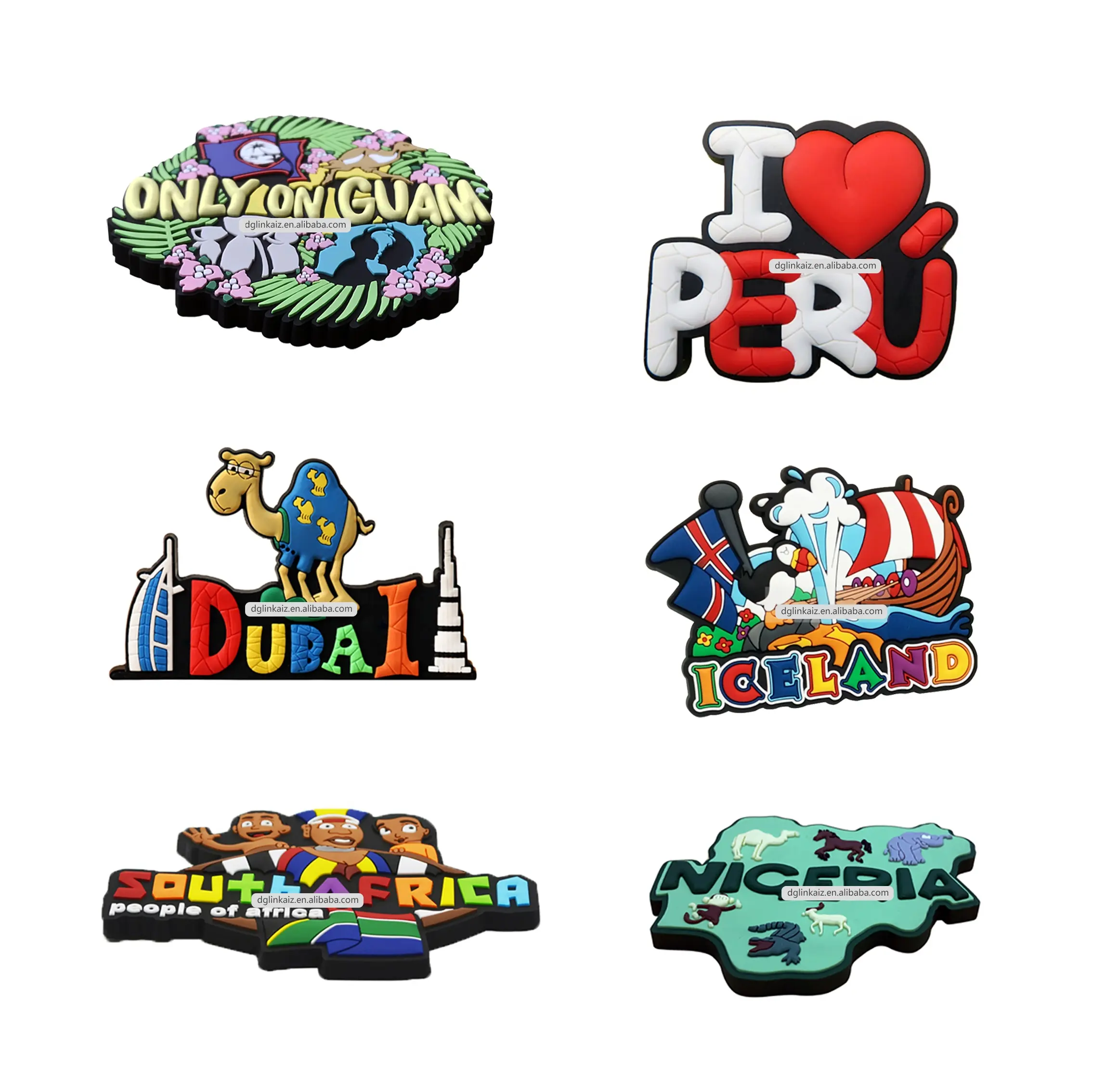 Wholesale Custom Rubber PVC Refrigerator Magnets Sticker Customized City Tourist Souvenir 3D Fridge Magnet