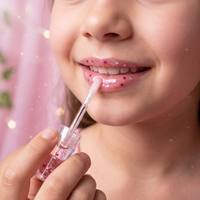 Kinderen Glitter Lipgloss Hydraterende Fruit-smaak 6 Kleuren Holografische Ster Goud Roze Zilver Rood Blauw Sparkle Shine Transparante Gel