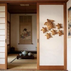 Décoration <span class=keywords><strong>de</strong></span> table en sculpture nautique pour <span class=keywords><strong>salle</strong></span> <span class=keywords><strong>de</strong></span> <span class=keywords><strong>bain</strong></span>, ornement d'intérieur, cadeau fait main, décoration murale tortue <span class=keywords><strong>de</strong></span> mer en osier côtier, écologique - Product Image 3