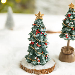 Resin Mini <b>Christmas</b> <b>Tree</b> Ornament Desktop Small House Decoration <b>Christmas</b> Gift or Holiday Decor Factory Wholesale - Product Image 2