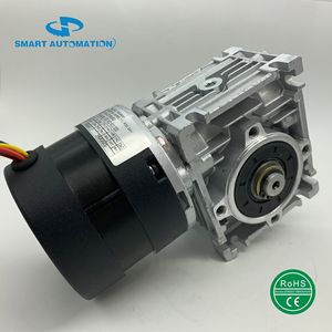 80Bl Series <b>Worm</b> <b>Gear</b> Brushless Dc Reduction Motor 80 Mm 36V 1500 Rpm Flange Mount Permanent Magnet Totally Enclosed - Product Image 2