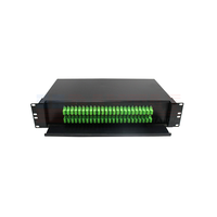 Kotak Terminal Panel Patch 48 Core Geser dan Tidak Geser Adaptor FC LC SC Pigtail Terpasang Lengkap untuk FTTH