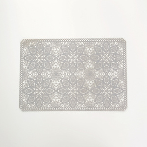 Hotsale ren hình dạng PVC ép placemats Vinyl đầy màu sắc placemat Hollow chịu nhiệt bảng Thảm phòng ăn nhựa placemat - Product Image 3