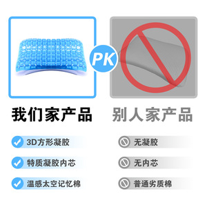 Gel Memory Foam <b>Pillow</b> Rectangular Medium Firmness Cooling <b>Neck</b> Support Summer <b>Pillow</b> - Product Image 4