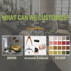 Silla de Oficina Moderna de Tela Azul, Giratoria, Ejecutiva, Sin Brazos, Opción de Venta al Por Mayor Disponible - Product Image 6