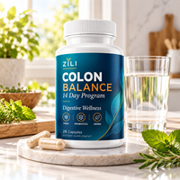 Complément Équilibre du Côlon 14 Jours en Capsules – Psyllium, Inuline, Graines de Lin, Aloe Vera – Fibres Végétales pour le Bien-être Digestif – Marque Blanche, Fournisseur OEM