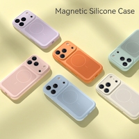 Funda Magnética de Silicona Líquida para iPhone 17 con Botón de Captura IA, Protección, Magnetismo Fuerte, Tacto Sedoso, Antipolvo, Ajuste Delgado