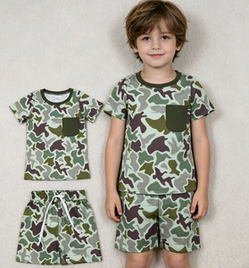 Conjunto de Ropa de Verano para Bebé Niño, Camiseta y Pantalones Cortos con Estampado de Camuflaje de Alce, Estilo Casual, Marca RTS Boutique - Product Image 3