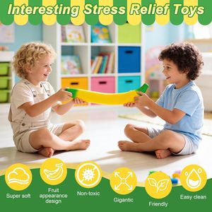 Banana Squishy Gigante Grande a Lenta Risalita, Giocattoli Antistress Morbidi per Alleviare Ansia e Stress, Sensoriali per Adulti, Adolescenti, Bambini e Autismo - Product Image 2
